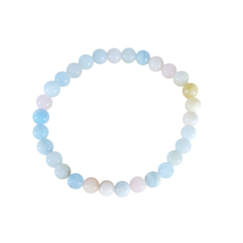 Edelsteen Armband Morganiet Kogelarmband 6 mm