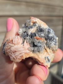 Bariet met Cerussiet Edelsteen Cluster - 5cm - Marokko