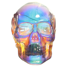 Schedel - Schitter Regenboog LED Schedel - Skull & Bones - 11 cm