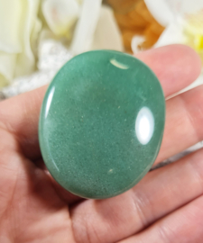 Aventurijn Groen Platte Steen no.5 - 4 cm Edelsteen