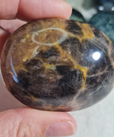 Zwarte Maansteen Palmsteen Edelsteen no.01 - 5,5 cm