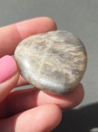 Maansteen hart 4 cm - div. soorten