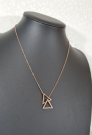 Ketting Triangle Roségoud kleur