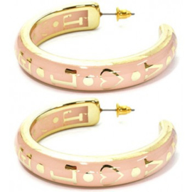 Oorbellen Summer Vibe Love lichtroze 2,5 cm