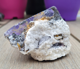 Fluorite Raw Crystal - 10 cm Morocco - Purple