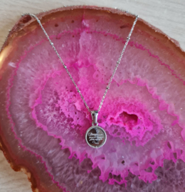 Ketting You're unique - Quotes to live by - zilverkleur