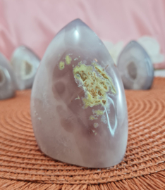 Agaat Edelsteen Druzy Vlam 8cm Brazilië