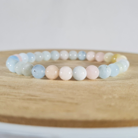 Edelsteen Armband Morganiet Kogelarmband 6 mm