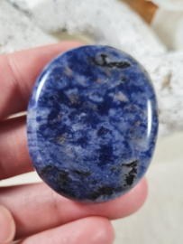 Sodaliet Platte Steen 4 cm no.4 Edelsteen Blauw