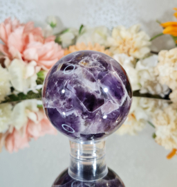 Chevron Amethist Edelsteen Bol no.8 - 7 cm