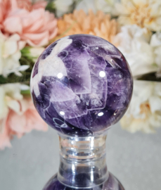 Chevron Amethist Edelsteen Bol no.4 - 6 cm