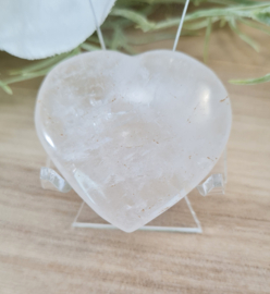 Bergkristal Edelsteen Hart - No.07 - Madagaskar - 4,5 cm
