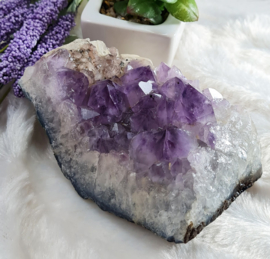 Amethyst Crystal Cluster - Purple - 10 cm