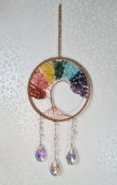 Raamhanger Suncatcher Levensboom Chakra