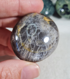 Zwarte Maansteen Palmsteen Edelsteen no.08 - 4,5 cm