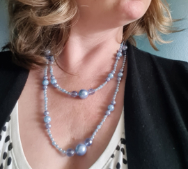 Ketting blauw gelaagd