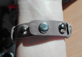 Armband Leder Studs bruin