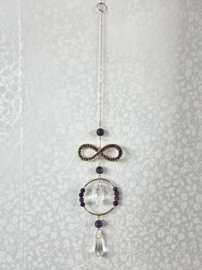 Raamhanger Suncatcher Infinity paars Amethist 31 cm
