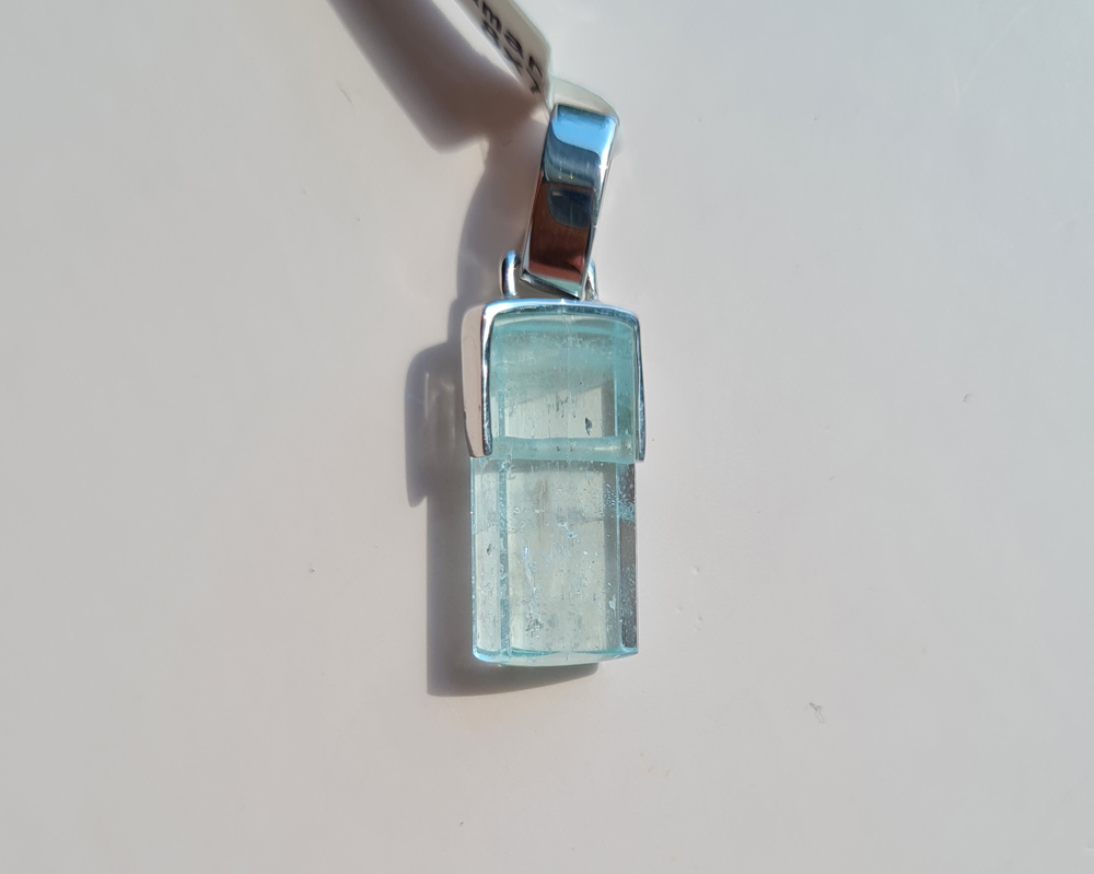 Aquamarijn Edelsteen Hanger 925 Zilver