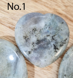 Labradoriet Duimsteen - Worry Stone - Hart
