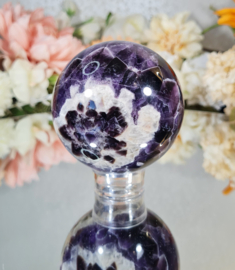 Chevron Amethist Edelsteen Bol no.1 - 7 cm