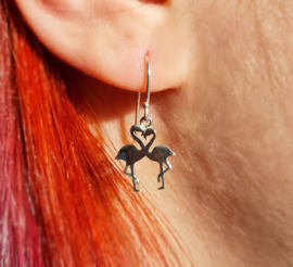 Oorbellen - Flamingo's - 925 Sterling Zilver
