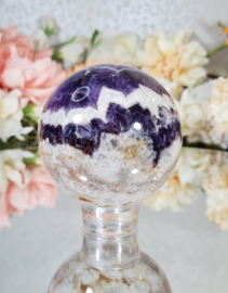 Chevron Amethist Edelsteen Bol no.5 - 7 cm