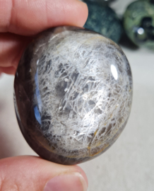 Zwarte Maansteen Palmsteen Edelsteen no.08 - 4,5 cm