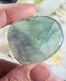 Fluoriet Platte Steen 4 cm no.1 Groen