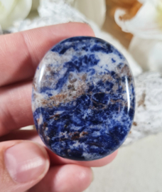 Sodaliet Platte Steen 4 cm no.5 Edelsteen Blauw