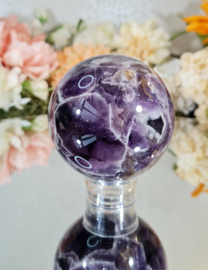 Chevron Amethist Edelsteen Bol no.8 - 7 cm