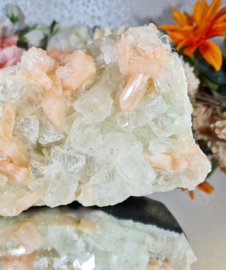 Apofylliet met Stilbiet Edelsteen Cluster 18 cm