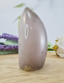 Agaat Edelsteen Sculptuur - Druzy Vlam - 7cm - Brazilië