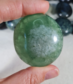 Fluoriet Groen Handsteen Edelsteen no.3 - 4,5 cm