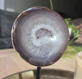 Agaat Edelsteen Geode op standaard