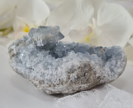 Celestien Geode Edelsteen - 9cm - Blauw