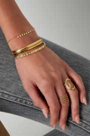 Bedelarmband Shine - Roestvrij Staal Goudkleur