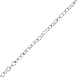 Ketting - Rolo schakelketting - Zilver - 40 cm