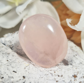 Rozenkwarts Platte Steen no.8 - 3,5 cm Edelsteen