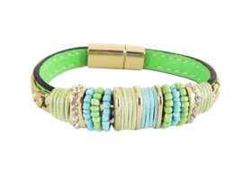 Armband Ibiza Leer Groen