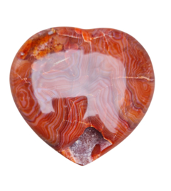 Carneool - Edelsteen Hart - no.1 - 7,5 cm