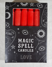 Spreukkaarsen Love rood - Spirit of Equinox