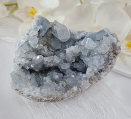 Celestien Cluster Geode - 10cm - Blauw