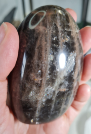 Zwarte Maansteen Edelsteen Sculptuur 8cm no.1