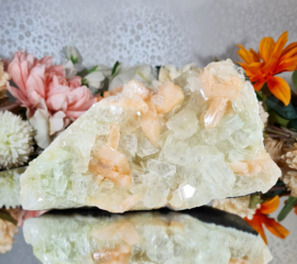 Apofylliet met Stilbiet Edelsteen Cluster 18 cm