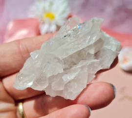 Bergkristal Cluster - Brazilië - Extra - no.23 - Edelsteen Cluster 6 cm