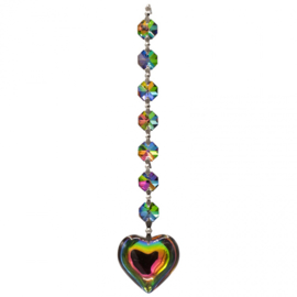 Suncatcher - Crystal window hanger - Aurora - heart - 20 cm