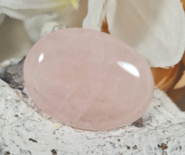 Rozenkwarts Platte Steen no.6 - 4 cm Edelsteen