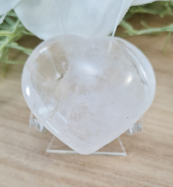 Bergkristal Edelsteen Hart - No.04 - Madagaskar - 5 cm