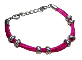 Armband Ibiza donker roze